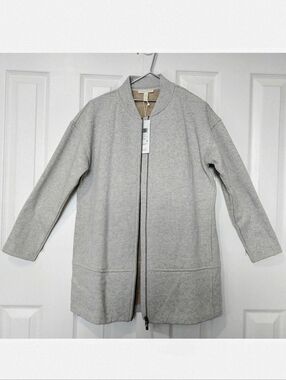 Eileen Fisher‎ Organic-Cotton French Terry Jacket, NWT, Size S/P